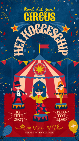 Colorful Fun Circus Birthday Party Invitation Your Story (2)